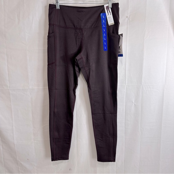 Mondetta Women’s Brushed Jacquard Activewear Leggings Purple Large - Picture 1 of 7